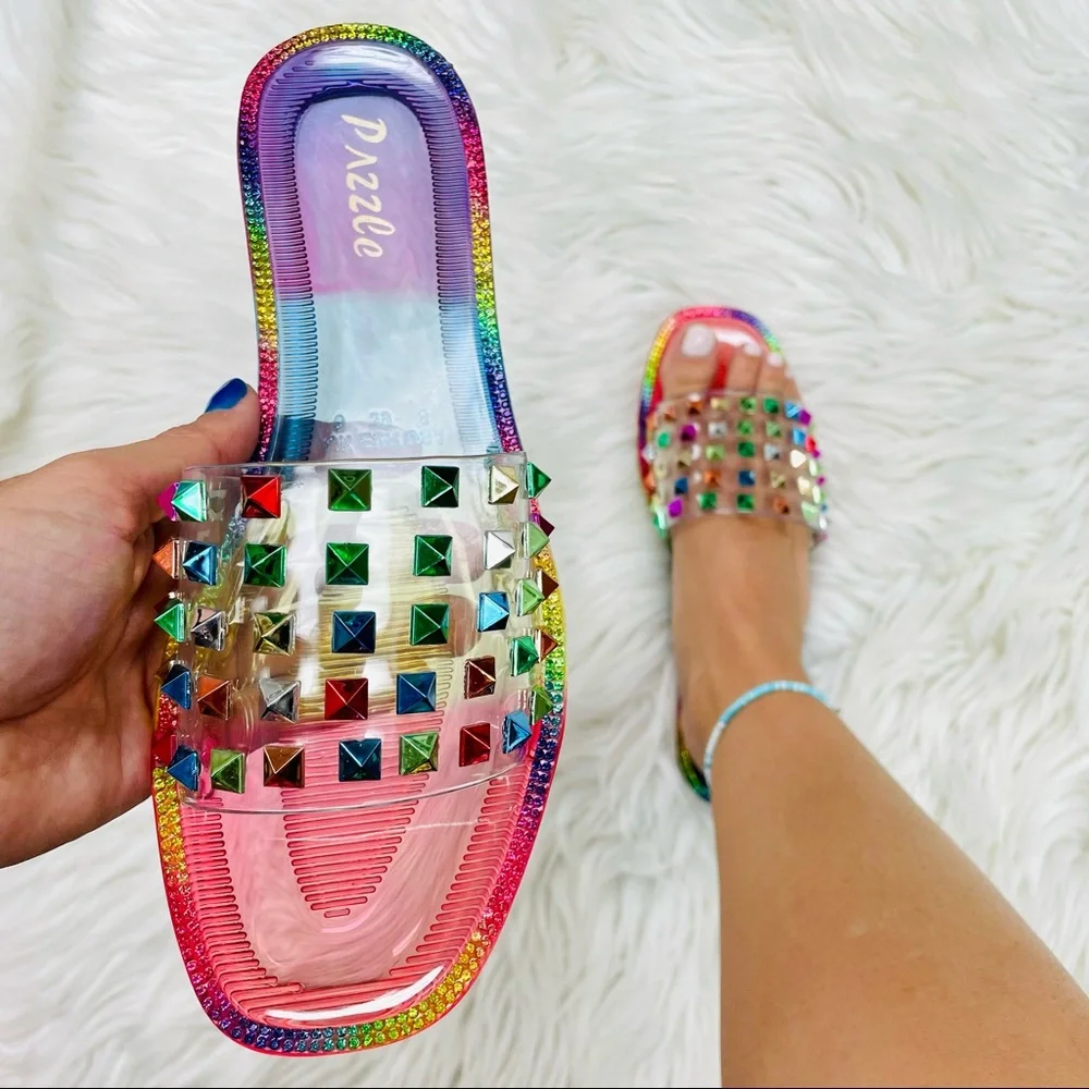 Multi clear studded sandal - Picture 6 of 7